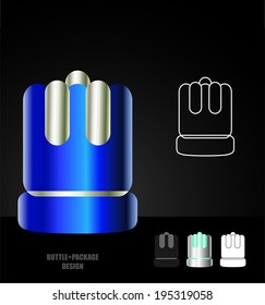 bottle and packaging set of perfume bottles