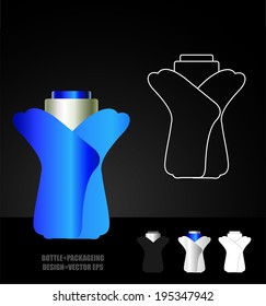 bottle and packaging set of perfume bottles vector format