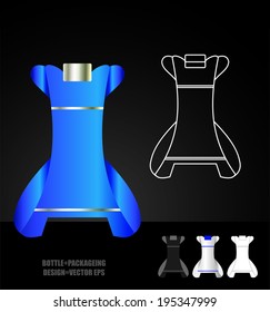 bottle and packaging set of perfume bottles vector format
