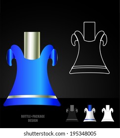 bottle and packaging set of perfume bottles vector format