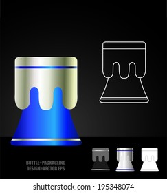 bottle and packaging set of perfume bottles vector format