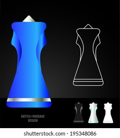 bottle and packaging set of perfume bottles vector format