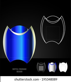 bottle and packaging set of perfume bottles vector format