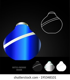 bottle and packaging set of perfume bottles vector format