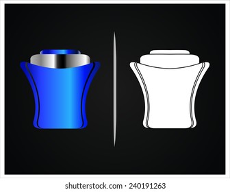 bottle and packaging set of perfume bottles vector format