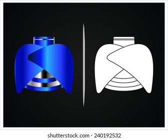 bottle and packaging set of perfume bottles vector format 