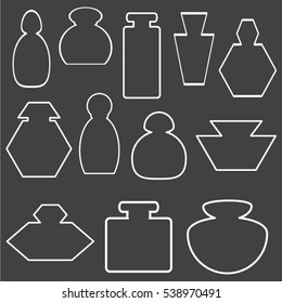 bottle, perfume, icon, vector illustration EPS 10