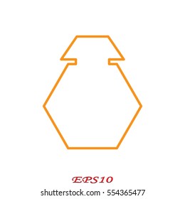bottle, perfume, icon, vector illustration eps10
