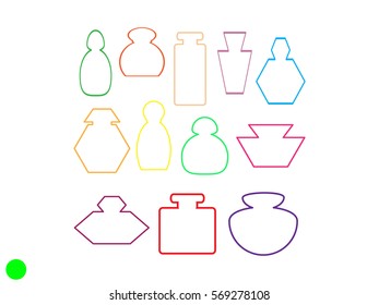 bottle, perfume, icon, vector illustration eps10