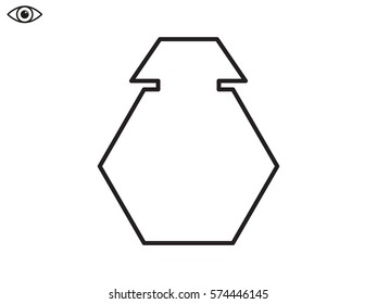 bottle, perfume, icon, vector illustration eps10