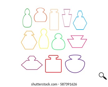 bottle, perfume, icon, vector illustration eps10