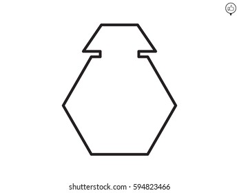 bottle, perfume, icon, vector illustration eps10