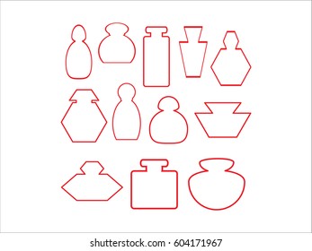 bottle, perfume, icon, vector illustration eps10