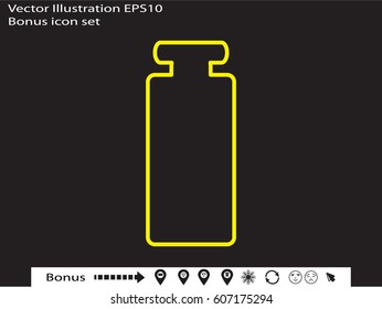 bottle, perfume, icon, vector illustration eps10