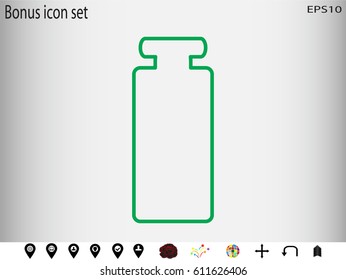 bottle, perfume, icon, vector illustration eps10