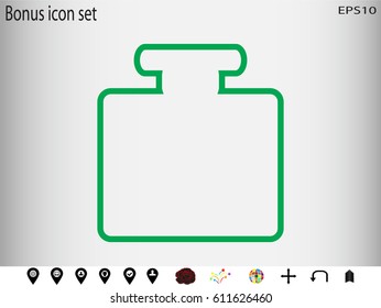 bottle, perfume, icon, vector illustration eps10