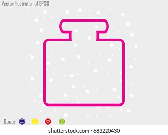 bottle, perfume, icon, vector illustration eps10