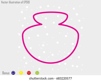 bottle, perfume, icon, vector illustration eps10