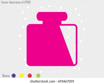 bottle, perfume, icon, vector illustration eps10