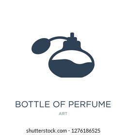 bottle of perfume icon vector on white background, bottle of perfume trendy filled icons from Art collection, bottle of perfume vector illustration