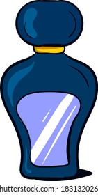 Bottle of perfume, illustration, vector on white background