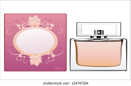  bottle of perfume isolated on white