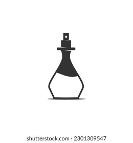 bottle perfume logo template. Icon Illustration Brand Identity. Isolated and flat illustration. Vector graphic
