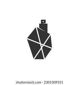 bottle perfume logo template. Icon Illustration Brand Identity. Isolated and flat illustration. Vector graphic