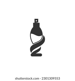 bottle perfume logo template. Icon Illustration Brand Identity. Isolated and flat illustration. Vector graphic