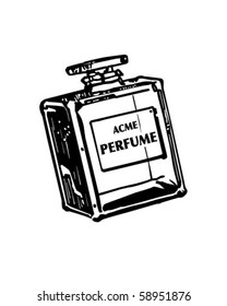 Bottle Of Perfume - Retro Clip Art