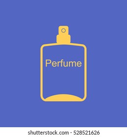 With a bottle of perfume .Vector.