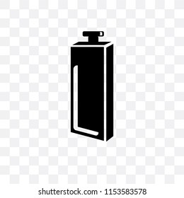Bottle of perfume vector icon isolated on transparent background, Bottle of perfume logo concept