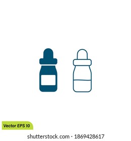 ilustración del icono de la farmacia del frasco elemento de diseño simple plantilla del logotipo del vector
