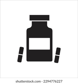 bottle pill line vector new icon