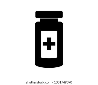 bottle pill vector icon tempate