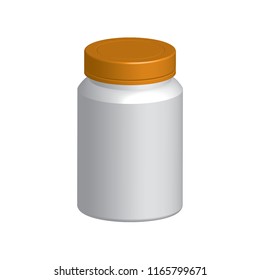 bottle pills, capsule, tablet icon vector template 