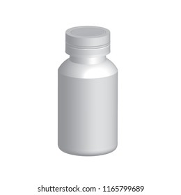 bottle pills, capsule, tablet icon vector template 