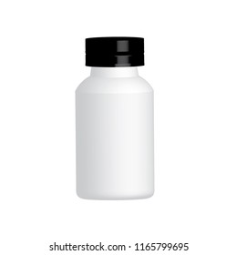 bottle pills, capsule, tablet icon vector template 