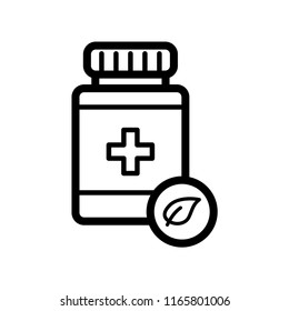 bottle pills, capsule, tablet icon vector template 