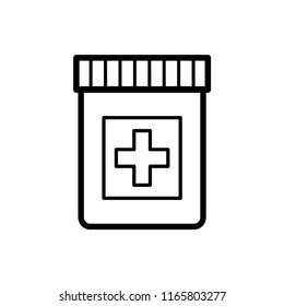 bottle pills, capsule, tablet icon vector template 