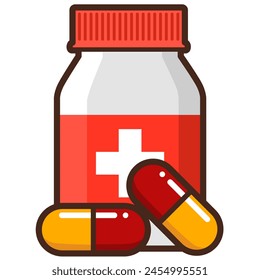 bottle with pills digital sticker