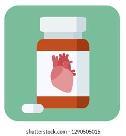 bottle of pills for heart problems