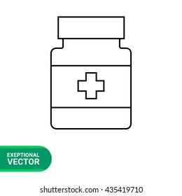 Bottle with Pills Icon