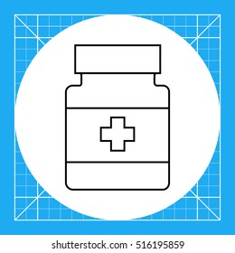 Bottle with Pills Icon