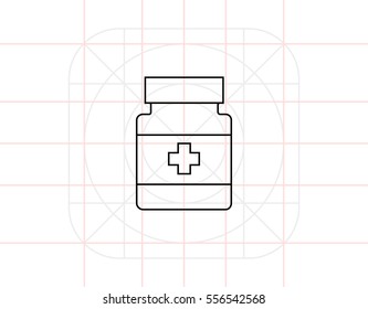 Bottle with Pills Icon