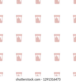 bottle pills icon pattern seamless white background. Editable line bottle pills icon. bottle pills icon pattern for web and mobile.