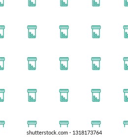 bottle pills icon pattern seamless white background. Editable outline bottle pills icon. bottle pills icon pattern for web and mobile.