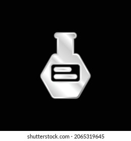 Flasche Pillen Silber platzierte Metallsymbol