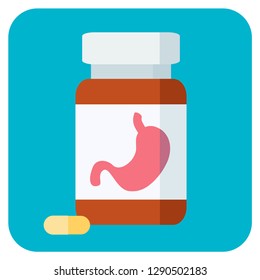 bottle of pills for stomach problem