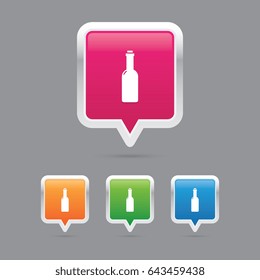 Bottle Pin Marker Icons